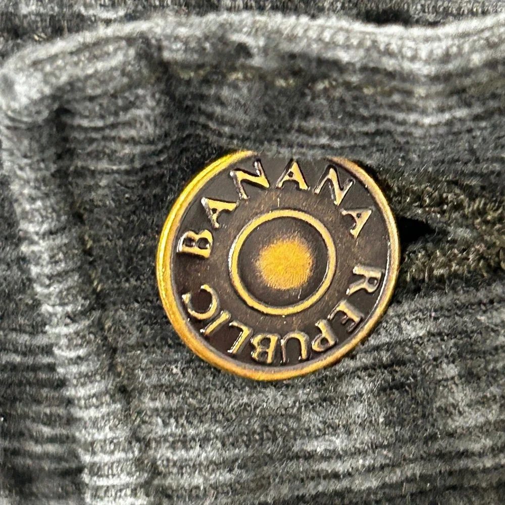 Banana Republic Slim Fit Gray Corduroy‎ Pants Men's Tagged 32x32 Actual 33x30.75